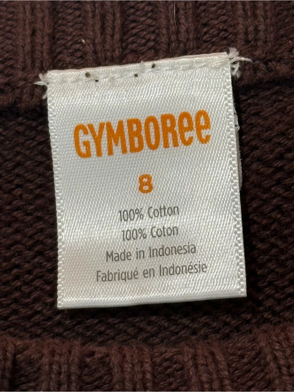Gymboree Boys Fair Isle Sweater Size 8 Gray Brown Cotton Knit